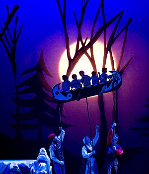 Teens and flying canoe