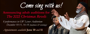 Adult auditions for the 2022 Christmas Revels