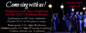 2022 Christmas Revels - Teen and Children's Auditions