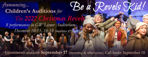 Children's Auditions for the 2022 Christmas Revels