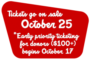 Tickets go on sale October 25