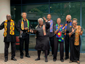 Jubilee Voices singing at the Arlington Public Library