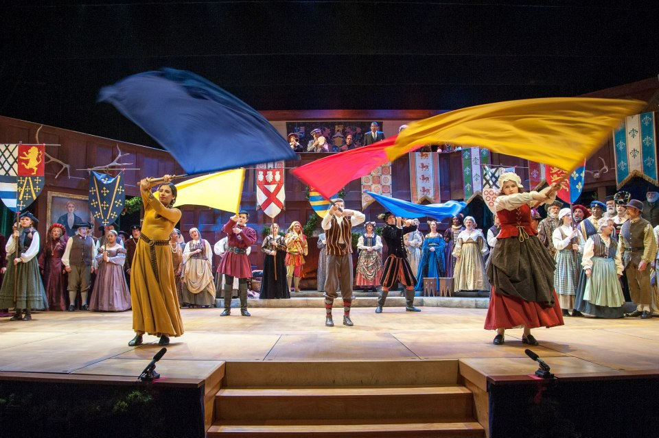 Flags waving in the 2012 Christmas Revels