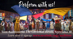 Teen auditions for The Christmas Revels