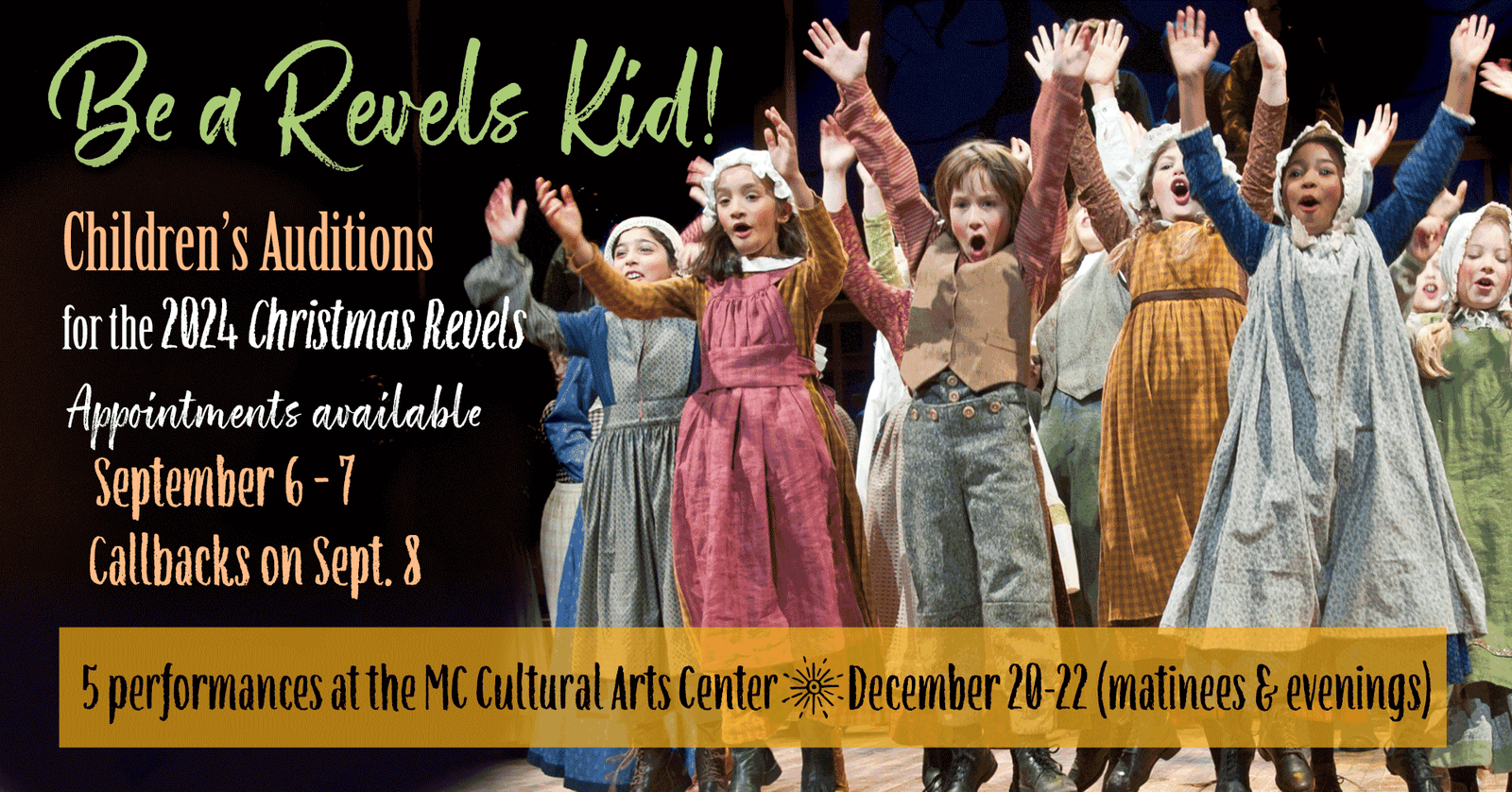 Children's Auditions for The Christmas Revels 2024