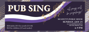 Pub Sing at McGinty's in Silver Spring, January 25, 2025