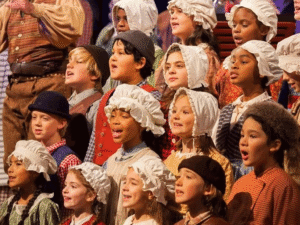 Children featured in a Winter Revels production